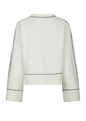 Roeme knit stitch bluse Offwhite Neo Noir 
